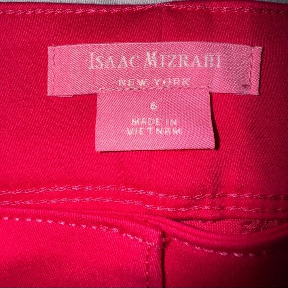 NWT Isaac Mizrahi New York Tailored Shorts Size 6 Pink Scalloped - Picture 5 of 7